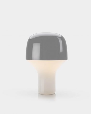 Design Tischleuchte CAP grau Tischlampe Pilzform Pilzlampe