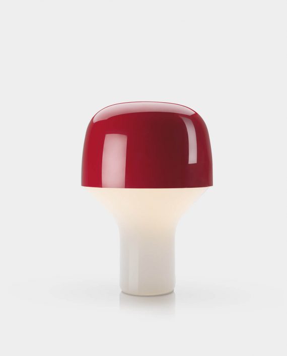 Design Tischleuchte CAP rot Tischlampe Pilzform Pilzlampe