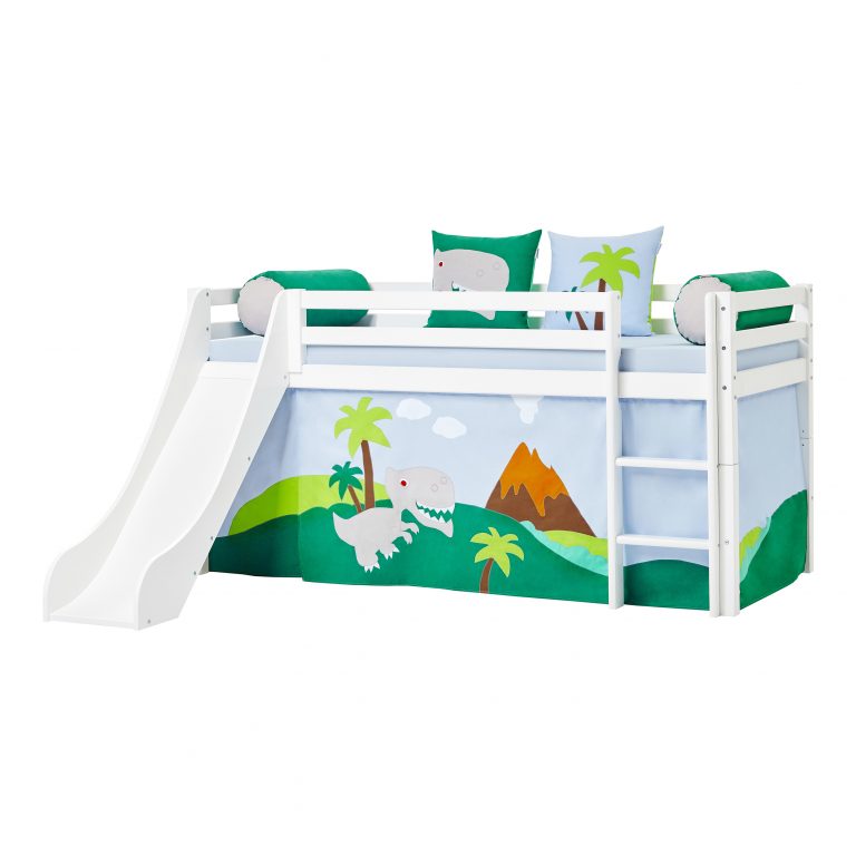 halbhohes Bett mit Rutsche