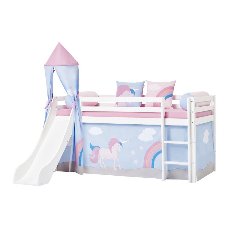 Einhorn Prinzessin Bett mit Rutsche